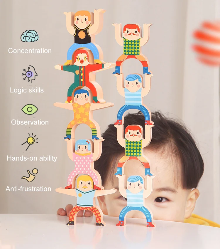 Детские деревянные игрушки Hercules штабелируемые блоки для детей и родителей