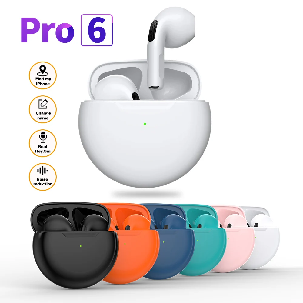 Беспроводные Игровые наушники TWS Air Pro 6 Спортивная гарнитура с микрофоном звук 9D