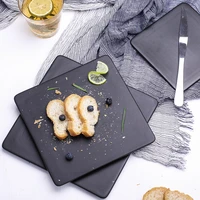 black matte ceramic plates with simple personality nordic style bread plates cake tray hotel dessert snack plates sushi plates
