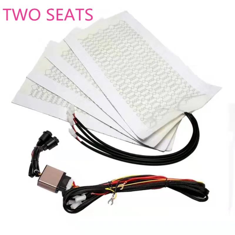12v universal 6 level round switch 12v carbon fiber universal car heated heating heater seat pads winter warmer seat covers ki free global shipping