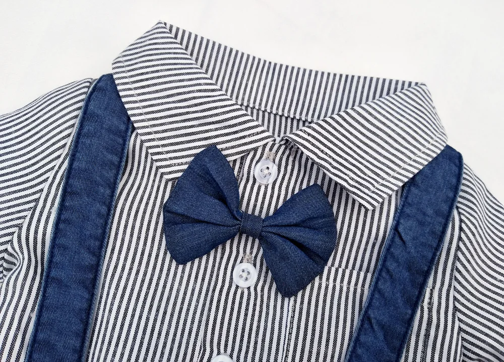 

New Baby Boys Clothes Children Suit Newborn Tracksuit Formal Dresses Romper+Short 2Ps Costumes For Children 1st Birthday Dress