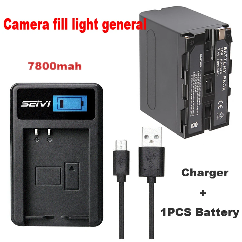 Аккумулятор на 5200 мА · ч для цифровой камеры Sony NP-F550 F960 F970 аккумулятор и