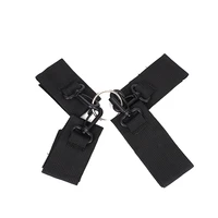 plush adjustable black pu leather handcuffs sex toys for couples hang buckle link bdsm bondage restraints exotic accessories