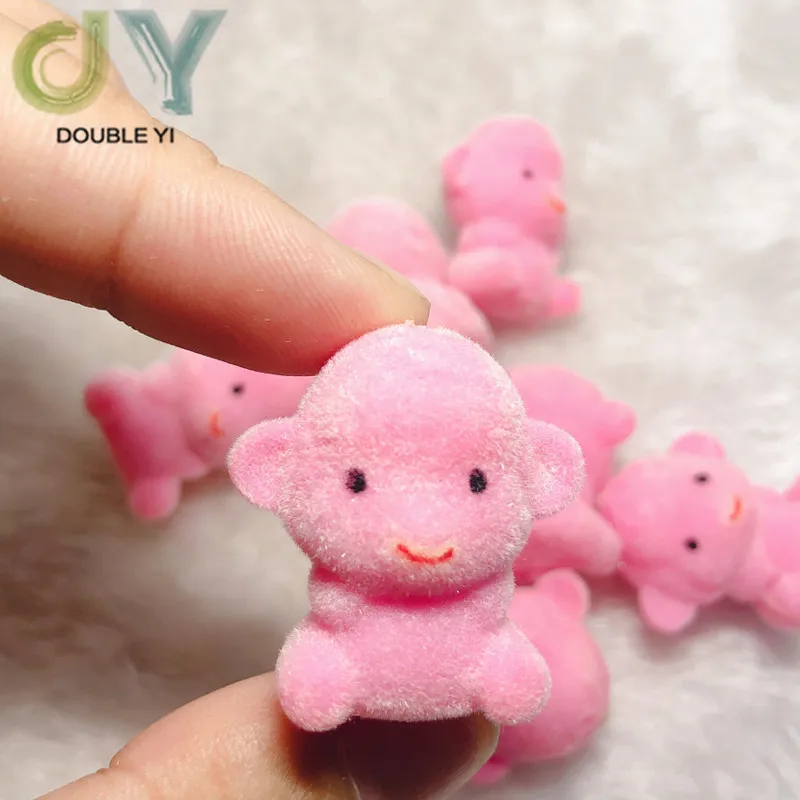 12 шт. розовая флокирующая кукла милая Фотосумка/фотообезьянка игрушки подарок на