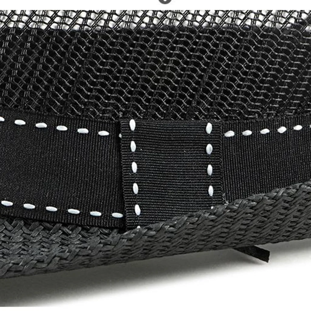 

Unisex Summer Cool Elegant Trilby Hat Stylish Hollow Beach Summer Fashion Men Mujer Hats Ribbon Decoration Foldable Straw Hat