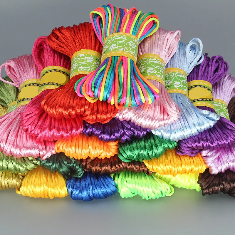 2 5 мм 20 м/упак. китайский узел атласный нейлоновый шнур Для Бисероплетения DIY