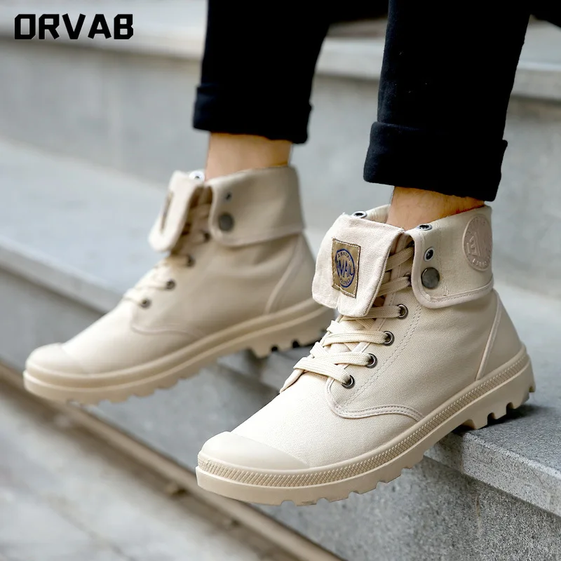 

Men Military Boots 2020 Outdoor Fashion Canvas High Top Shoes Men Casual Shoes Ankle Boots Black Chelsea Boots Zapatos De Hombre