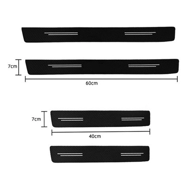 4 шт. защитная пленка для порога автомобиля из углеродного волокна Mitsubishi Lancer EX 10 X
