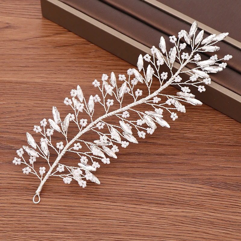 

Sliver Color Rhinestone Bride Headband Hair Accessories Wedding Hairband Headpiece For Women Bridal Wedding Hair Jewelry