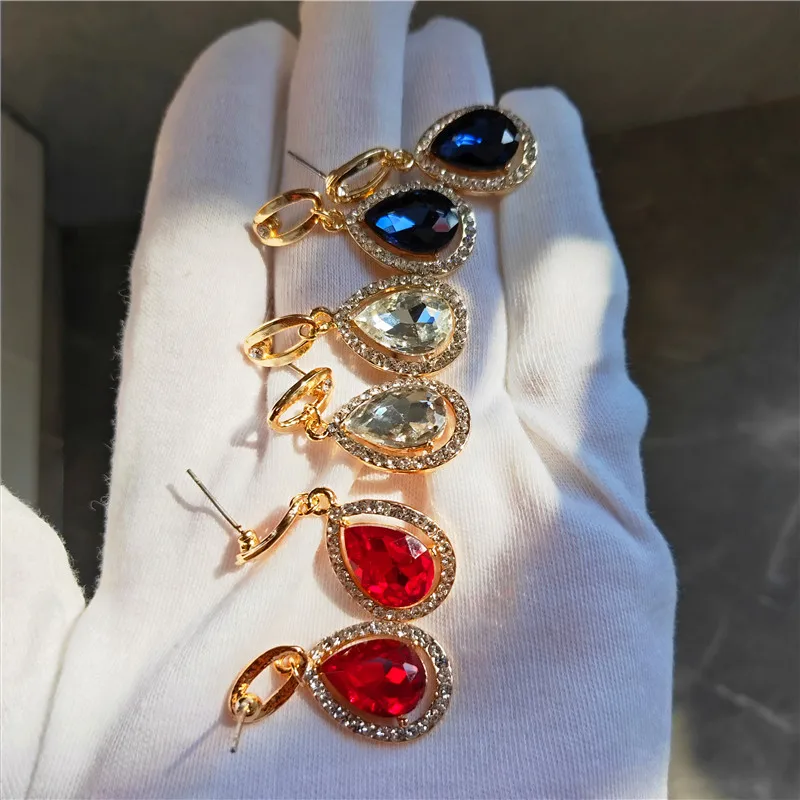 3 цвета женские циркон серьги модные классические праздничное прием вечерние