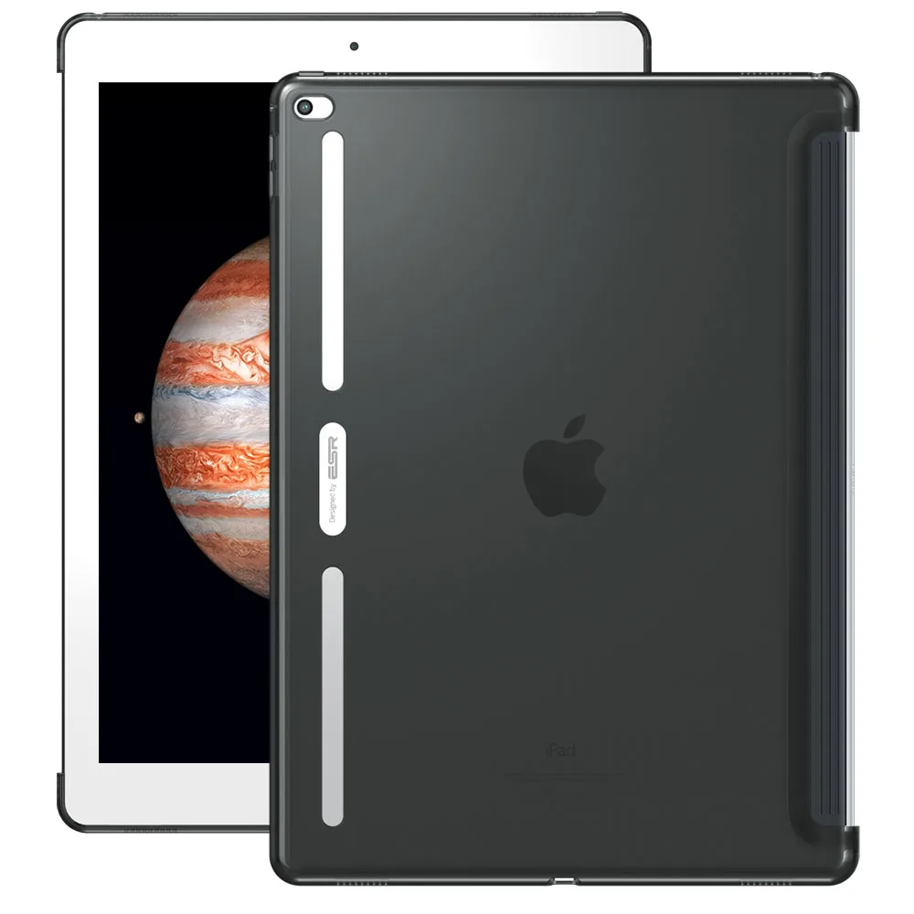 Charcoal Gray Чехол для iPad Pro 12,9, ESR идеально сочетается с Умной клавиатурой, тонкий мягкий ТПУ бампер, задняя крышка для iPad Pro 12,9 - Цвет: Charcoal Gray