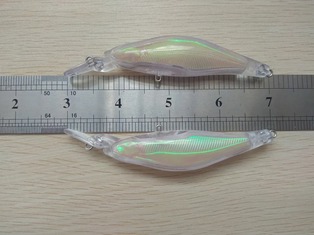 10 шт. неокрашенные рыболовные приманки для тела Minnow жесткие рыбалки воблер