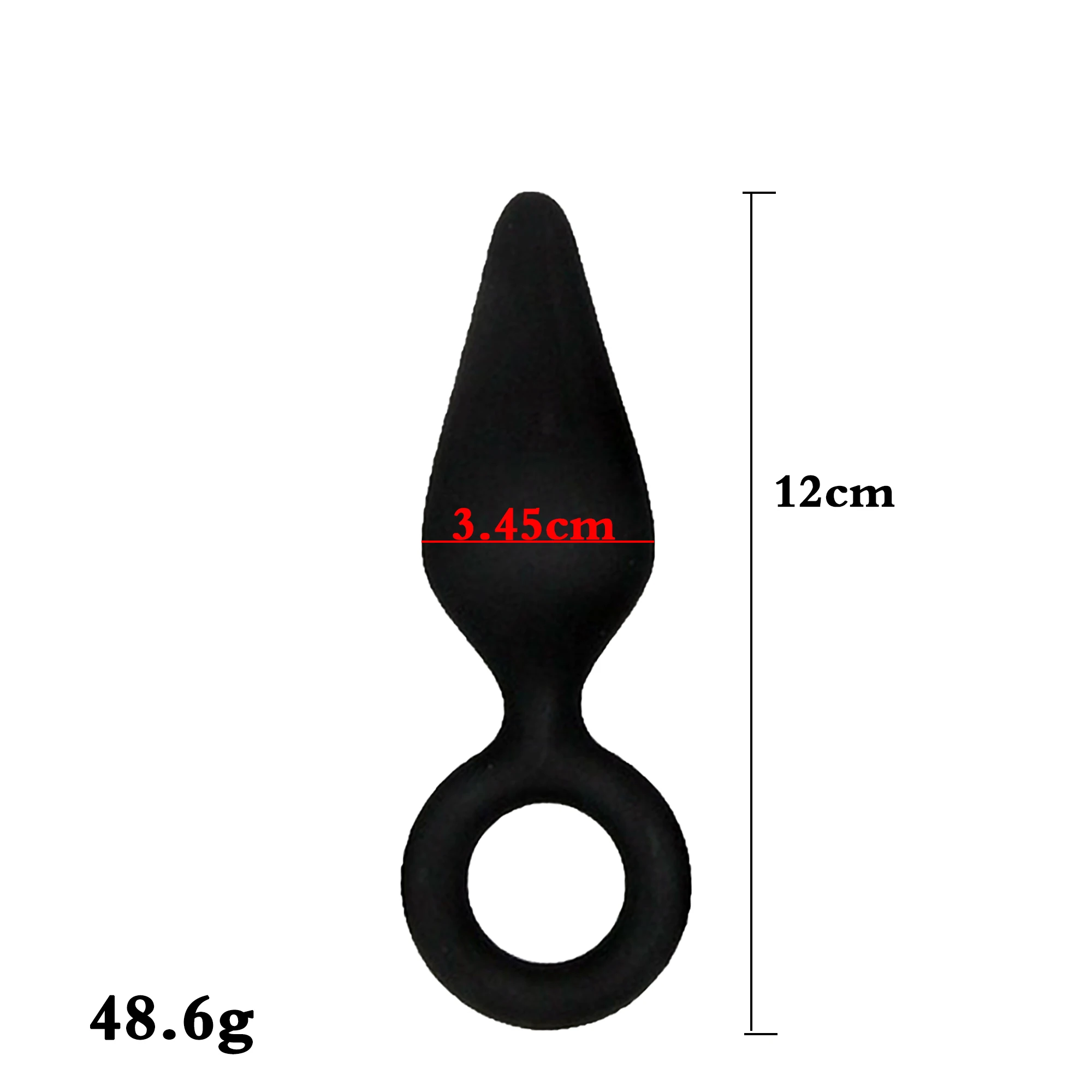 Черная мягкая анальная пробка анальный фаллоимитатор от ORISSI Анальная для