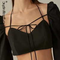 cryptographic chic fashion square collar bandage top and blouse lace up long sleeve tie front top summer top blouses elegant