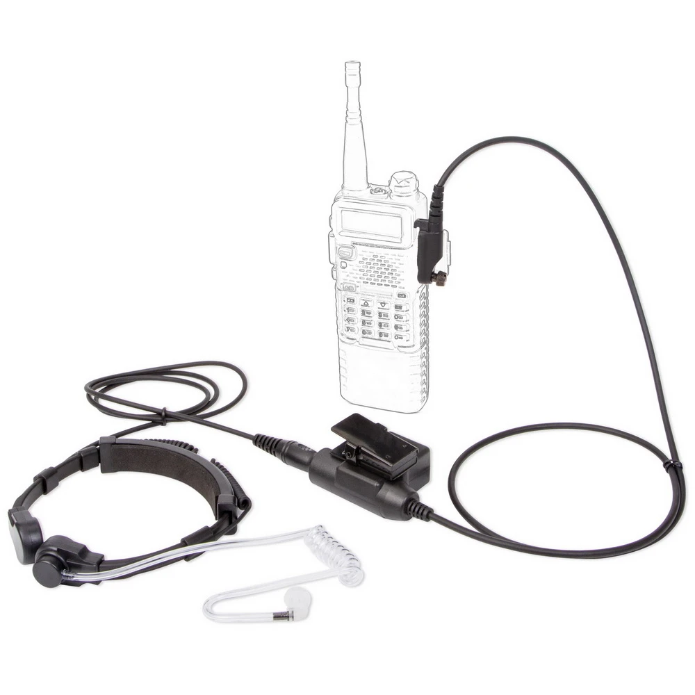 

​Suitable For Hytera HYT PD680 U94 PTT+7.1mm Tactical Mic Headset Telescopic Throat Control Walkie-talkie Accessories