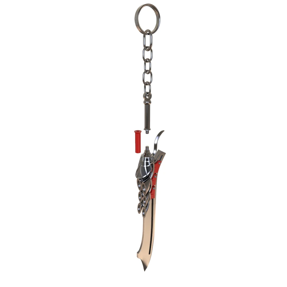DMC 5 Black Red Queen брелок в виде меча Cosplay Metal Подвесные Брелки Коллекция ювелирных
