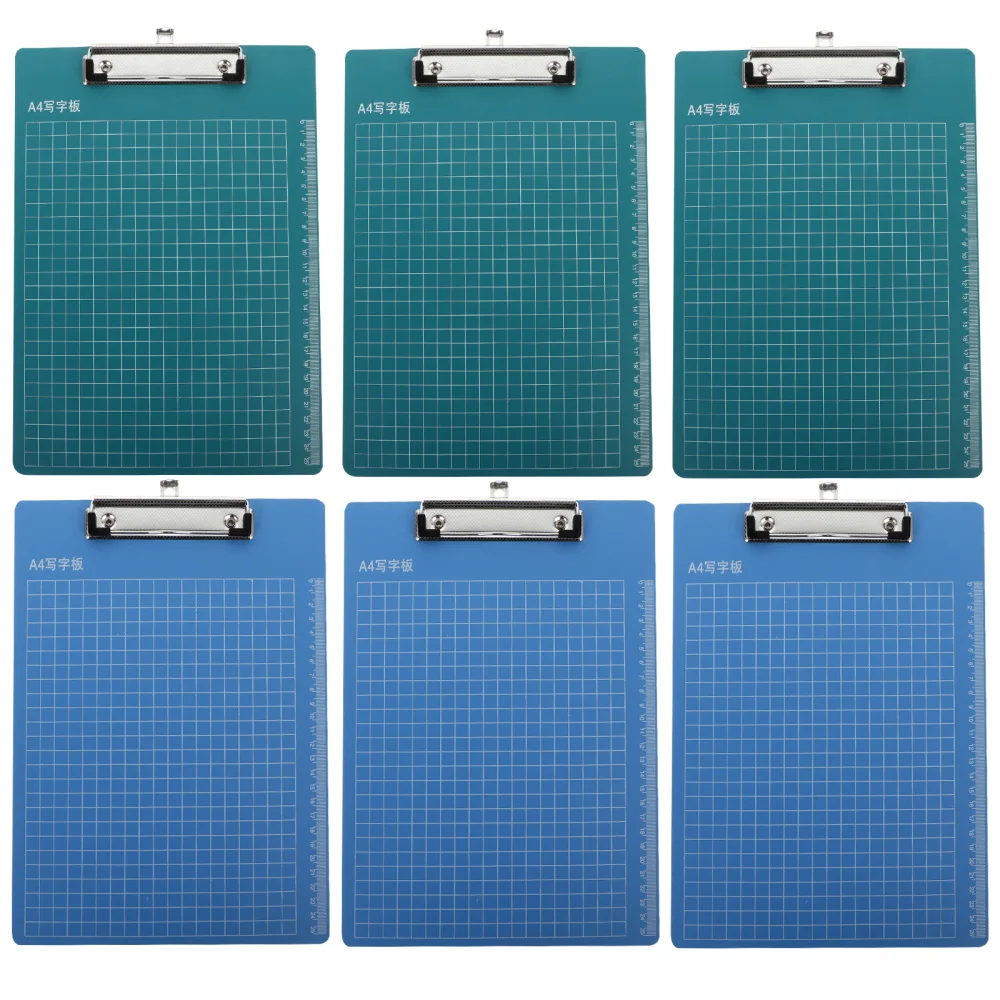 

6Pcs Clipboards Clip Boards with Ruler Measurement A4 File Holder