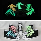 1 пара плоских светоотражающих ботинок бегуна, шнурки, безопасные светящиеся шнурки для обуви унисекс, для спорта, баскетбола, парусиновые туфли
