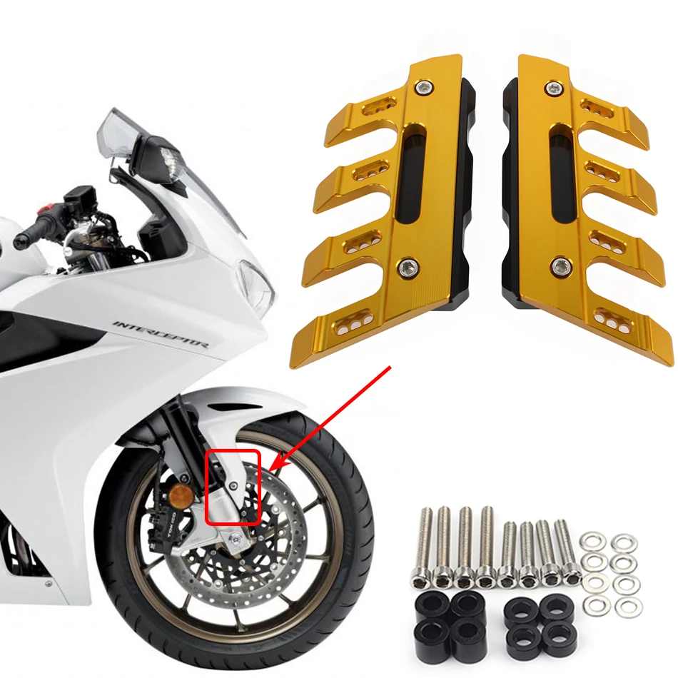 

For HONDA VFR800 VFR800R Motorcycle Mudguard Front Fork Protector Guard Block Front Fender Anti-fall Slider Accessories