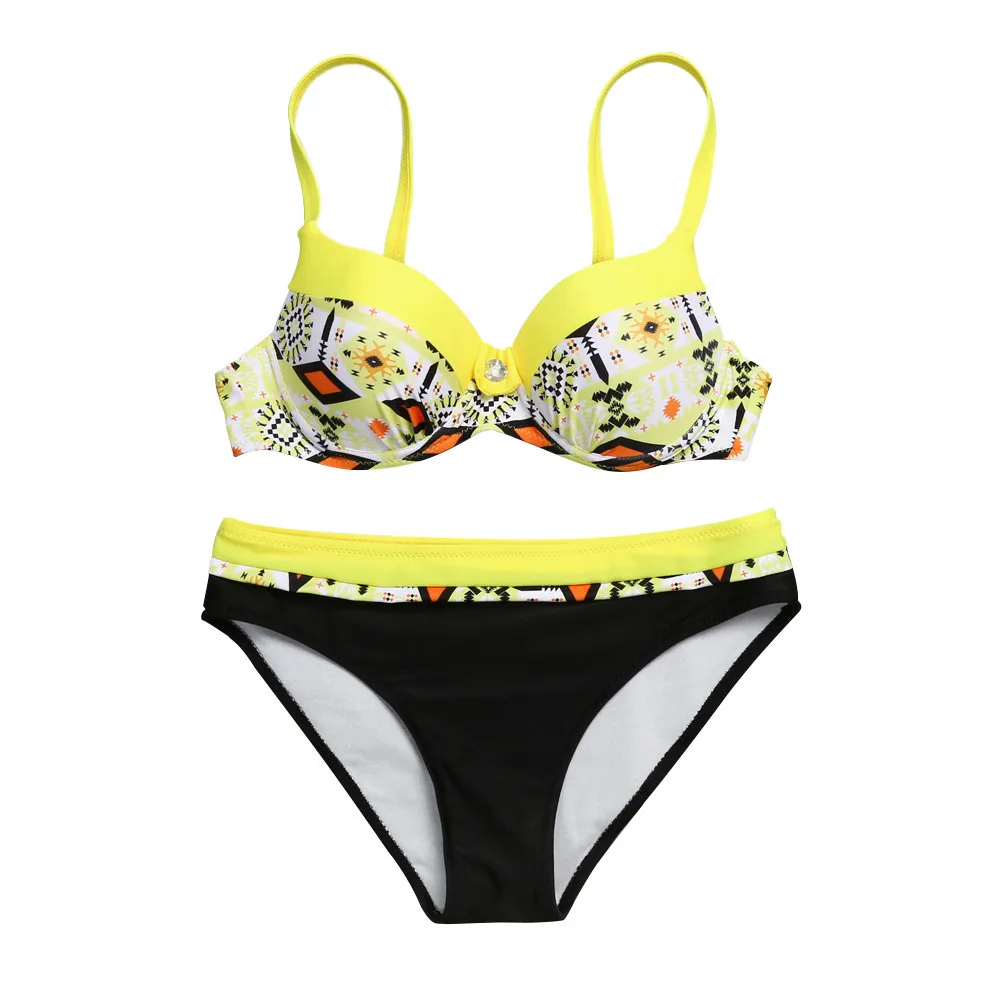 

Sexy Womens Maillot De Bain Femme Bikini Mujer Padded Push-up Bra Bikini Set Swimsuit Bathing Suit Swimwear Beachwear