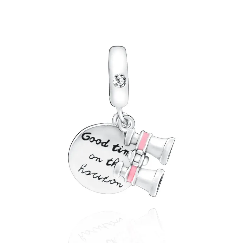 

Universal Women gift 925 Sterling Silver Beads Telescope Dangle Pendant Charm Fit Original Pandora Bracelets DIY Fashion Jewelry
