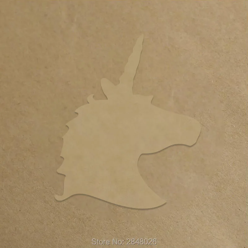 Лазерная резка Акриловая Прозрачная форма единорога Индивидуальный размер DIY