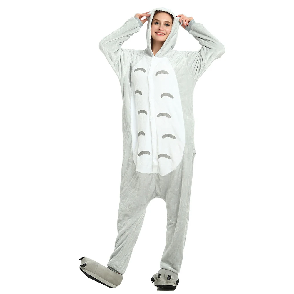 Пижамный комплект Totoro женские кигуруми с животными Мультяшные комбинезоны