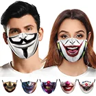 Смешные маски для взрослых для косплея разные рот клоуны зубы бандана для лица украшение Пылезащитная многоразовая женская мужская хлопковая маска