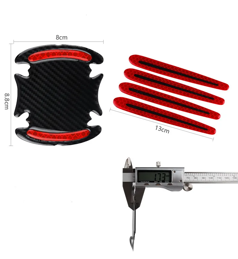 

Carbon fiber pattern car door handle handle bowl protection stickers Exterior accessories For Alfa Romeo Giulia159 stelvio 147