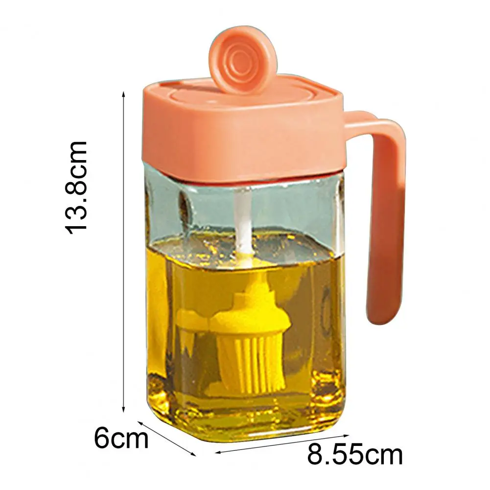 

250ML Seasoning Bottle Clear Multi-Purpose ABS Spice Jar with Spoon Brush for Kitchen