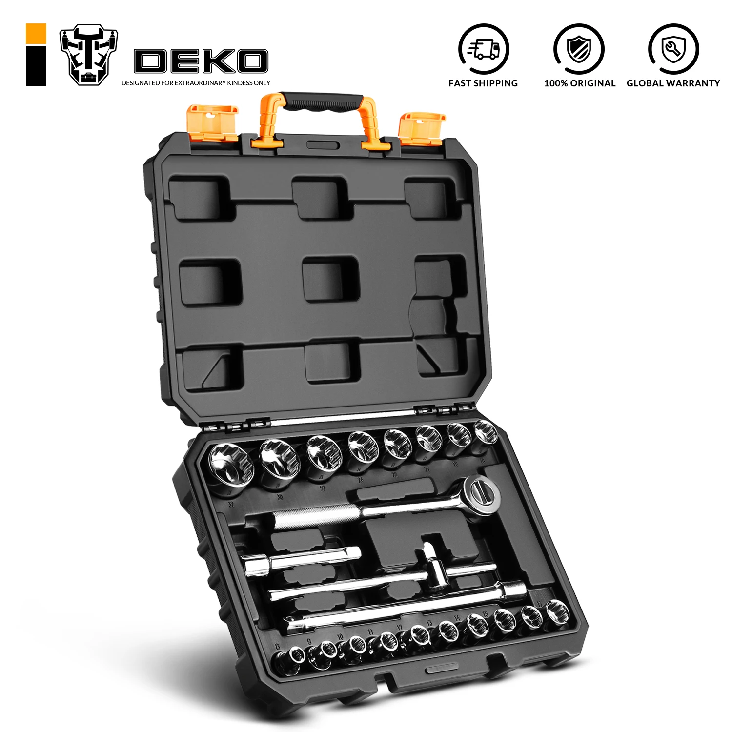 DEKO 22 шт. Профессиональный товар автоматический трещотка гаечный ключ отвертка