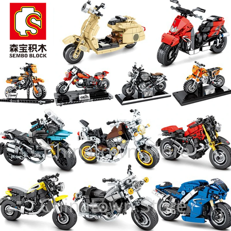 Новинка 2020 техническая серия MOC внедорожный мотоцикл кроссовый велосипед