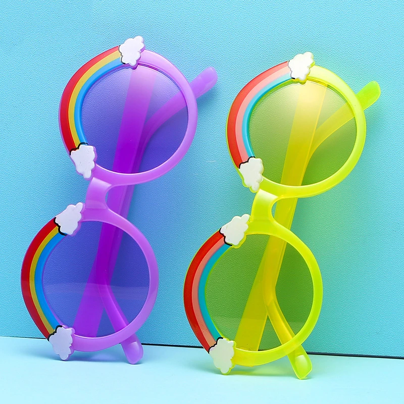 Round Sunglasses Kids Rainbow Sun Glasses Girls Children Colorful Eye Lenses Baby Shades Boys Yellow Eyeglasses Driver Goggles | Аксессуары