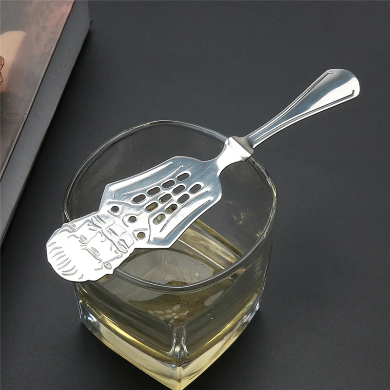

New 304 Stainless Steel Absinthe Spoon Cocktail Bar Utensils Bitter Scoop Absinthe Glass Cup Drink Ware Spoons Filter Spoon