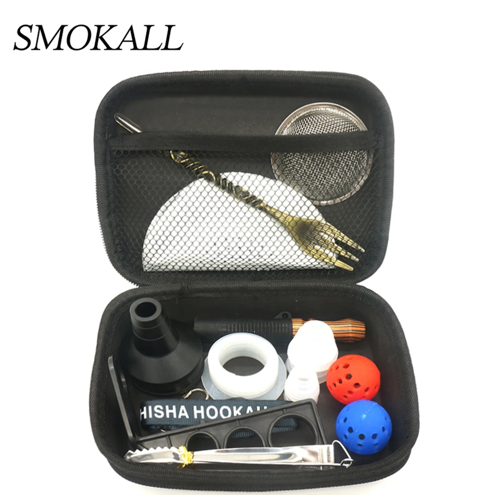 

1Set Hookah Accessories With Shisha Fork Oil Catcher Mouthpieces Hose Holder Silencer Ball Chicha Narguile Boquillas Cachimba