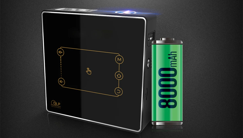 Алстон C9 плюс 4K Портативный мини-dlp проектор Android 7,1 Wi-Fi Bluetooth умная сенсорная панель проектор LED Главная Кино Бимер