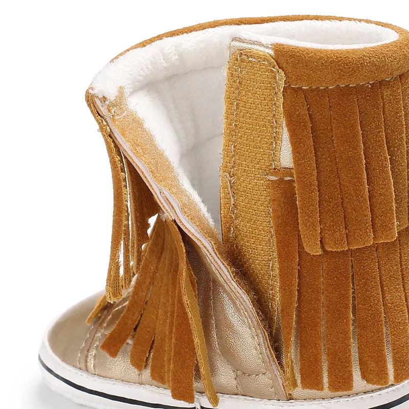 Сапоги для малышей с бахромой обувь маленьких девочек Размеры 1 Милые Детские