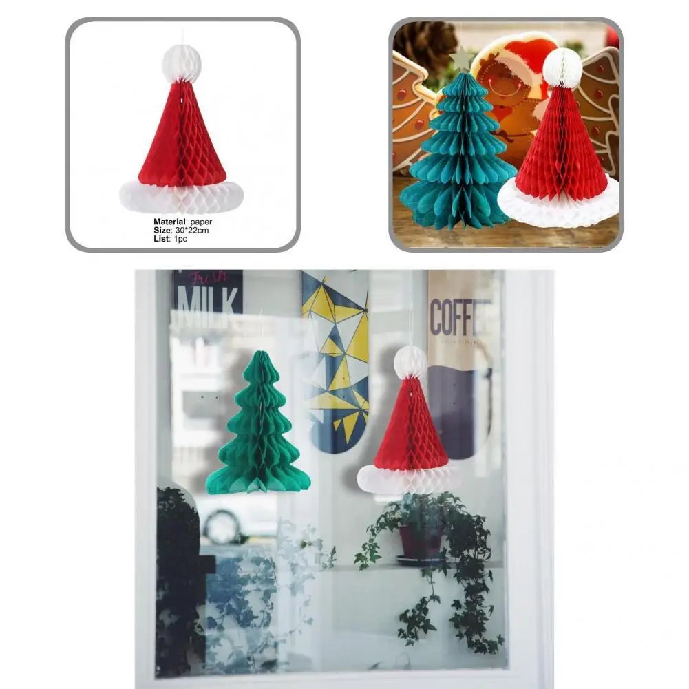 

Portable Christmas Pendants Flexible Honeycomb Hanging Pendant Household DIY Xmas Adornments for Party Hanging Pendant