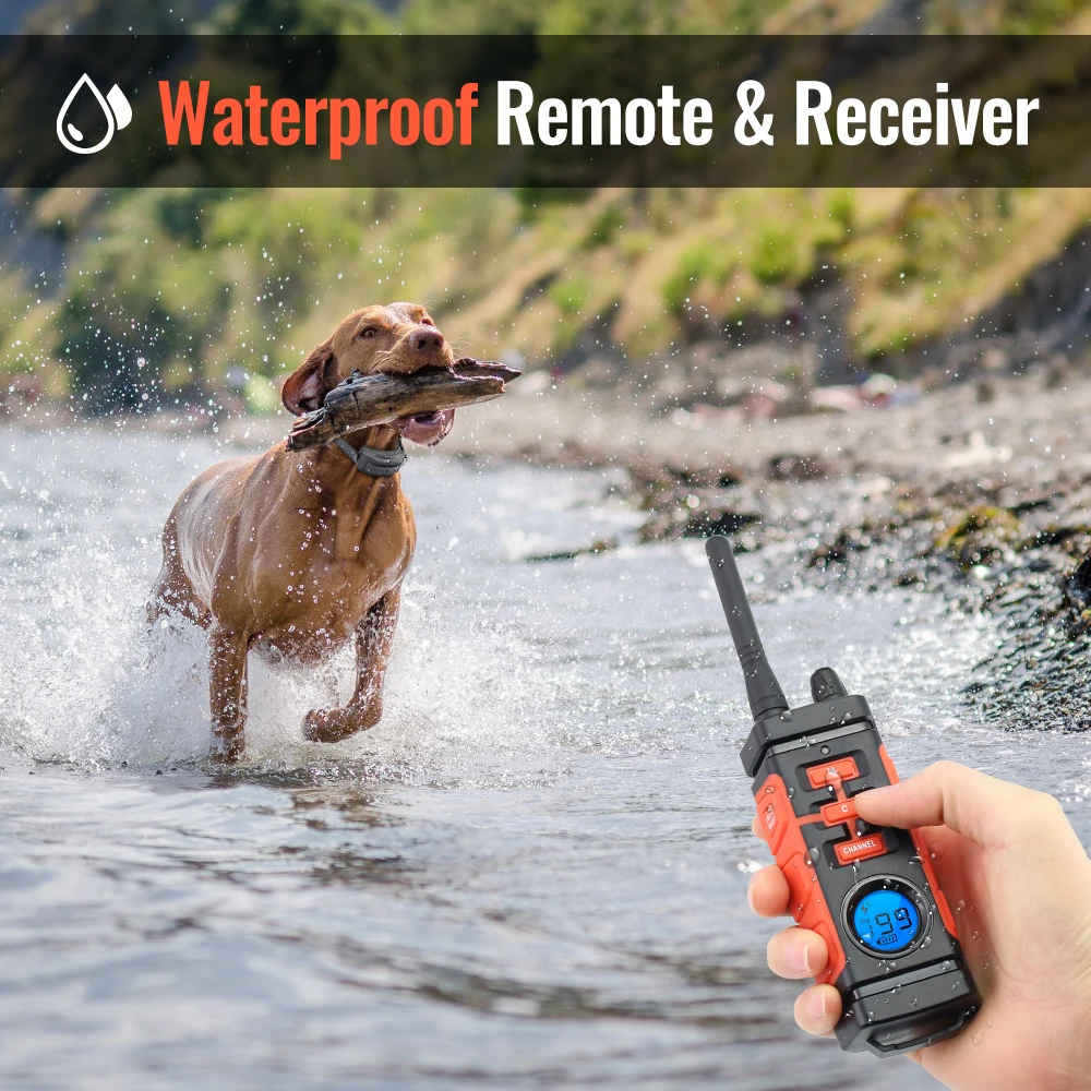 Тренировочный ошейник для собак Ipets PET616 водонепроницаемый IP67 с дистанционным