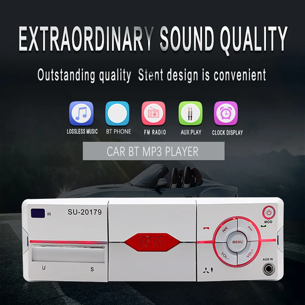 12 В постоянного тока Автомобильный MP3 BT громкой связи Mp3 плеер U диск карта FM с