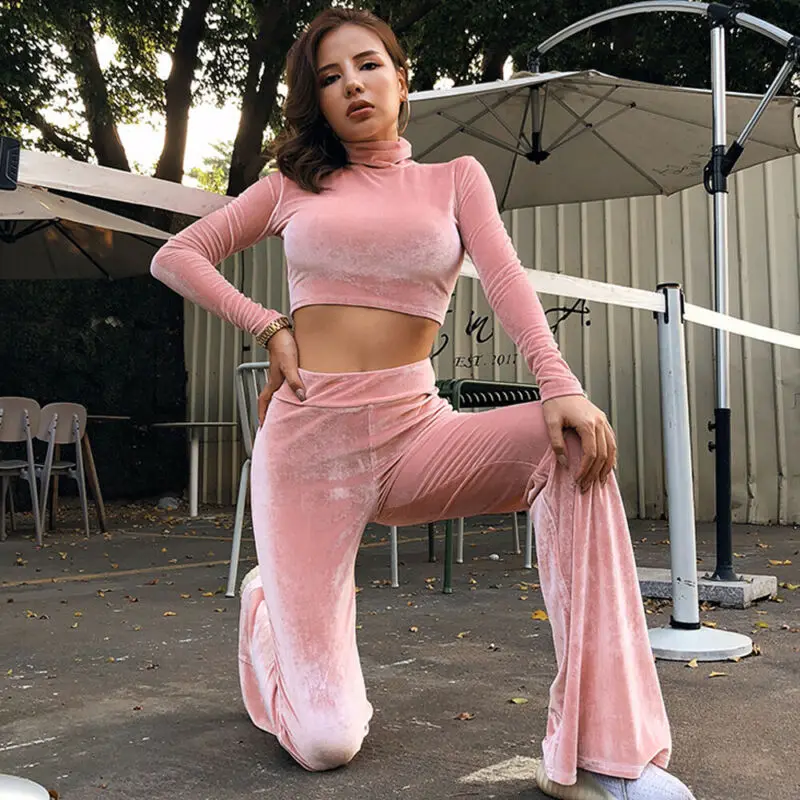 Новинка брендовый Женский комплект из 2 предметов длинный рукав однотонный