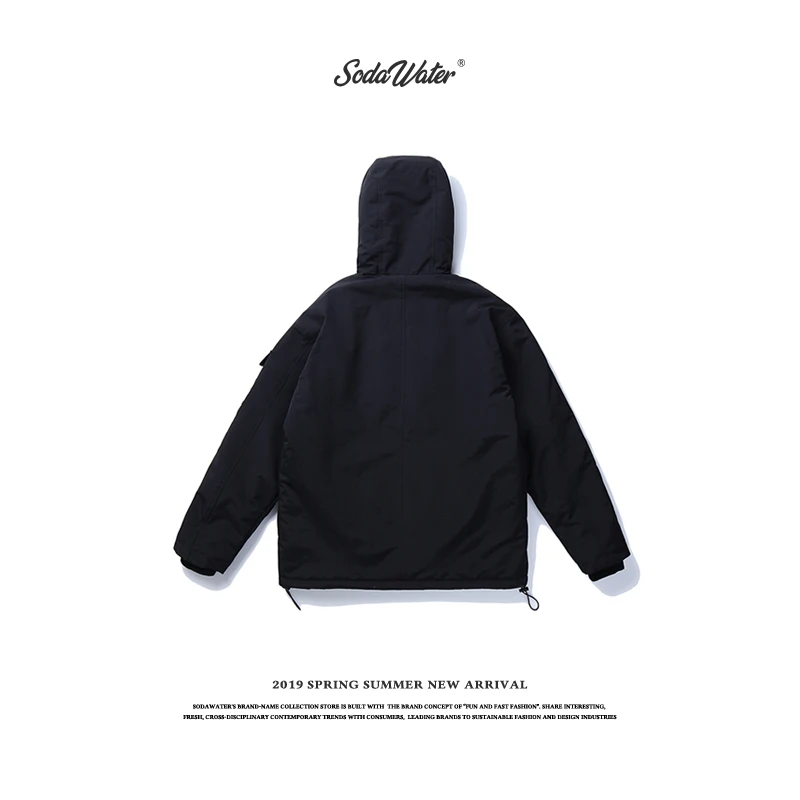 SODAWATER дизайнерская Толстая зимняя Мужская парка уличная Стильная функциональная
