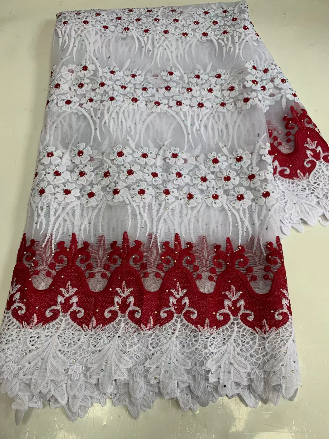 

White WineAfriend Net Lace Fabric Embroidery nigerian Lace Fabric 2020 High Quality Lace Wedding Stones African lace Fabric
