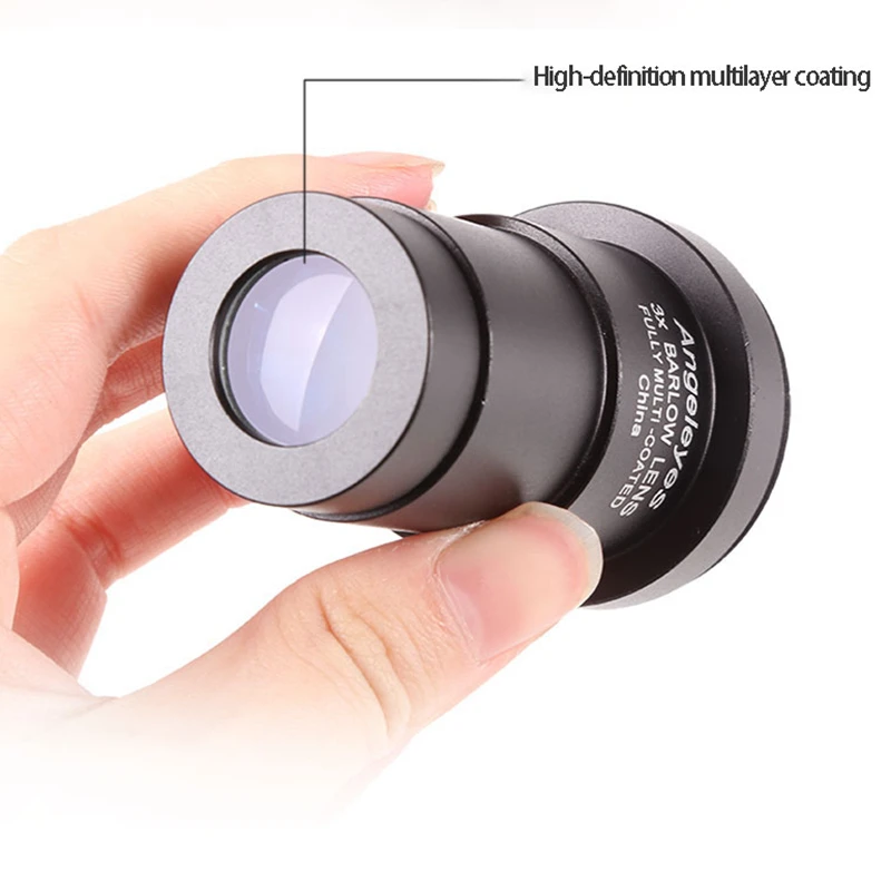 

Metal 3X Double Mirror Barlow Telescope Double Mirror 1.25 Inch Universal Can Take SLR Photos