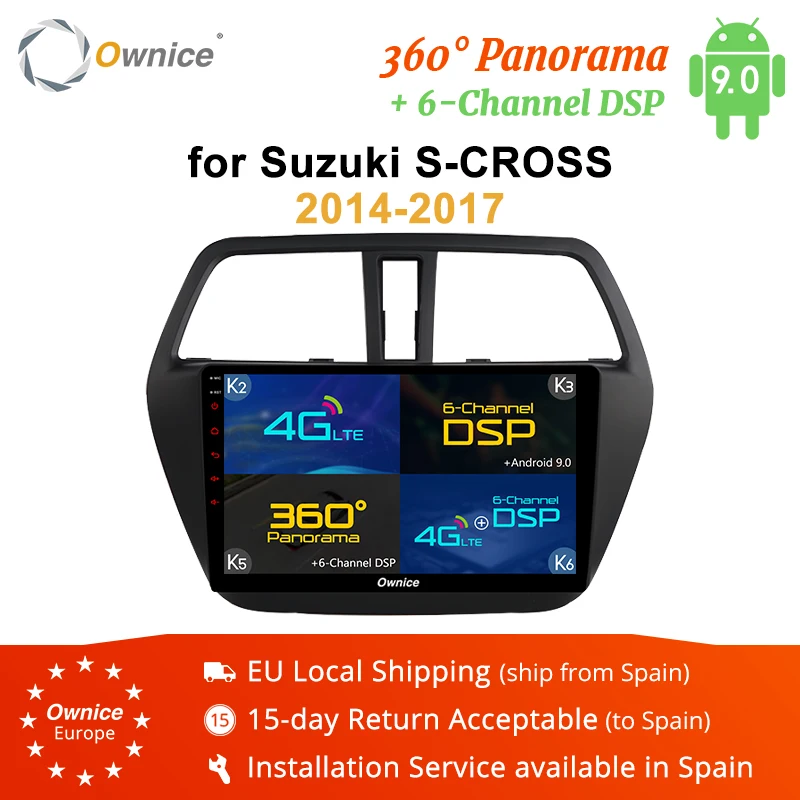 Ownice K3 k5 k6 2DIN Android 9.0 Car Radio Stereo Audio Multimedia Player For Suzuki S-CROSS- 4G LTE DSP 360 Panorama