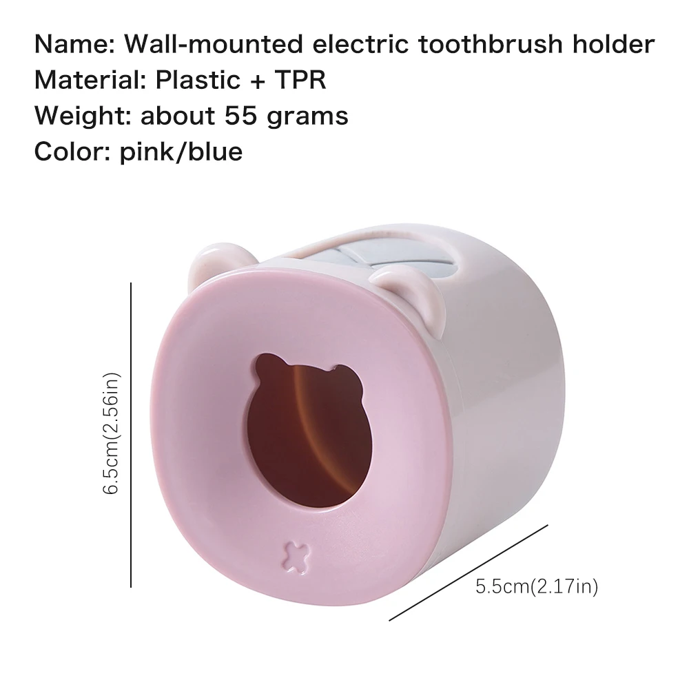 

Creative Traceless Stand Rack Toothbrush Organizer Electric Toothbrush Holder Wall-Mounted Space Saving Bathroom Accessories