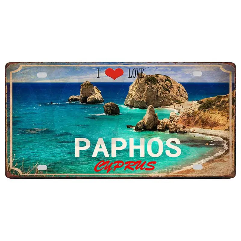 

Металлическая табличка YZFQ Турция Греция Кипр 6x12 дюймов