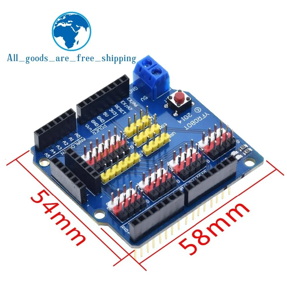 TZT V5 Датчик Щит Плата расширения щит для Arduino UNO R3 V5.0 электронный модуль Датчик Щит V5 Плата расширения