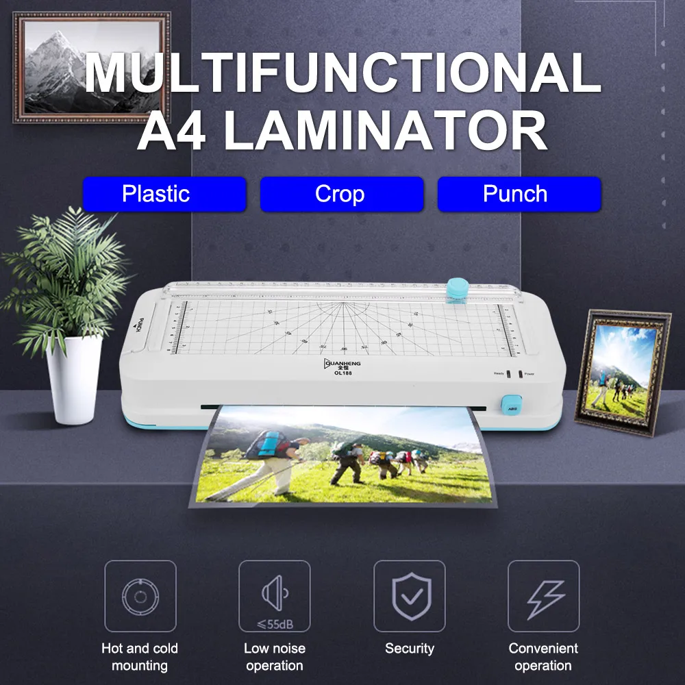 OL188 маленькая машина для запечатывания пластика ламинирующая бумаги формата А4