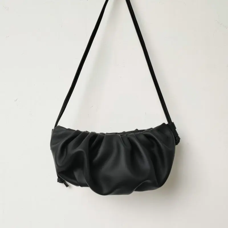 

2020 New Coin Purse Fashion Cute Dumpling Bag Shoulder Messenger Bags Pleated Cloud-shaped Handbags For Girls Women